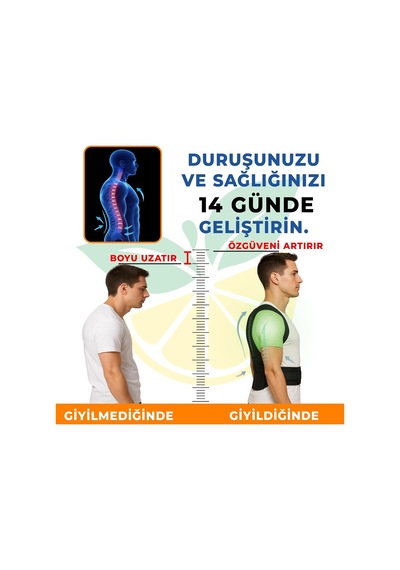 Ayrex Dik Duruş Korsesi Unisex Kamburluk Önleyici, Çift Balenli, Günlük Ve Spor Kullanıma Uygun / Elilom Ceku