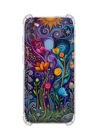 Printify Samsung Galaxy M11 İle Uyumlu Düşlerin Dansı Serisi Rüyalar Ötesi Tasarımlı Uv Baskılı Köşe Korumalı Antişok Kılıf Şeffaf