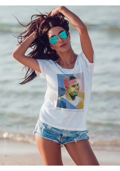 Noıssey Mavi Ronaldo Nazario Brezilya Real Madrid Inter Efsane Futbolcu Baskılı T-shirt Pnr Beyaz
