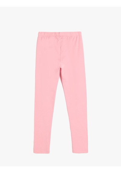 Koton 2'li Beli Lastikli Pamuklu Basic Tayt Pembe 5wkg10357ak Gül
