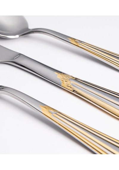 Maxx Doria Prague G Decorated 6 Kişilik 42 Parça Çatal Kaşık Bıçak Takımı Pa1059 Gold