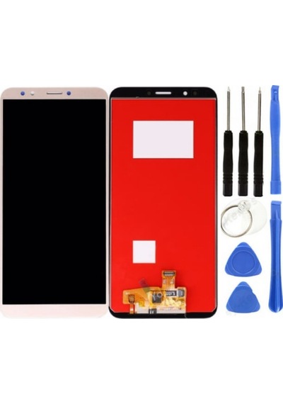 Te Huawei Y7 2018 Uyumlu Servis Lcd Ekran Dokunmatik Gold + Tamir Seti
