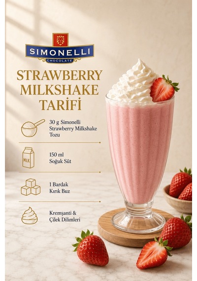 Simonelli Çilekli Milkshake 1 KG