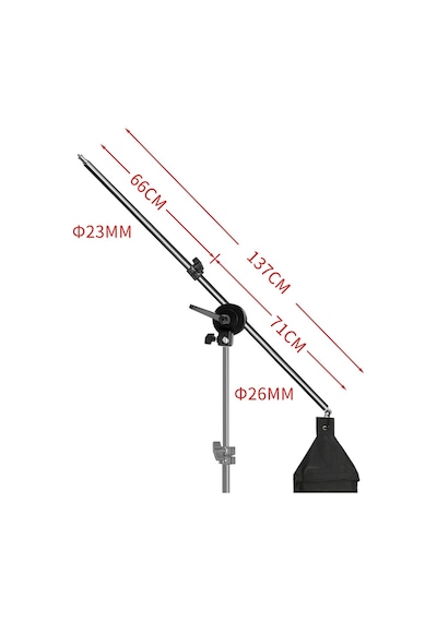 140cm Boom Arm Uzatma Kolu Kum Torbalı , Işık , Softbox , Mikrofon , Led Vb.