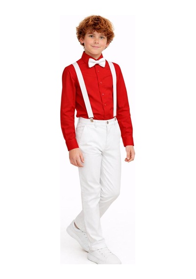 Çlm Store Erkek Çocuk Özel Gün Gösteri Takımı Gömlek-pantolon-papyon Takımı Beyaz Beyaz Çlm Store Erkek Çocuk Özel Gün Gösteri Takımı Gömlek-pantolon-papyon Takımı Beyaz Beyaz