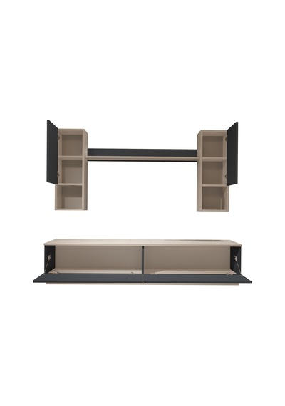 Decoraktiv Eko 5dab Mdf Std Tv Ünitesi Tv Sehpası Beyaz - Antrasit