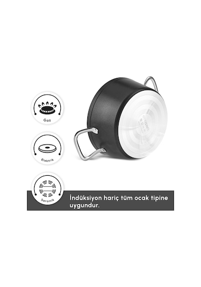 Emsan Biogranit Power Inox 8 Parça Tencere Seti Gümüş