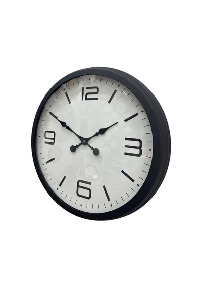 Zentime Siyah Modern Şık 60 Cm Metal Duvar Saati Çok Renkli
