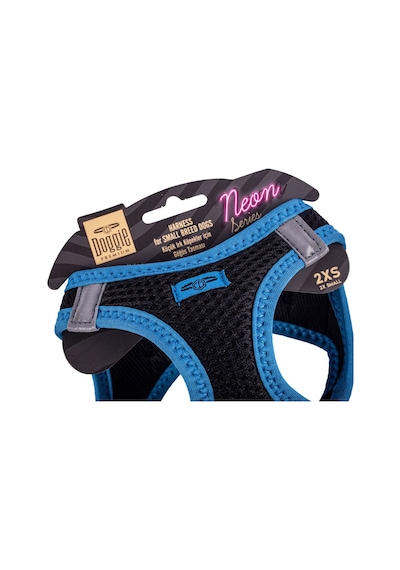 Doggie Havalı Dokuma Neon Serisi Küçük Irk Göğüs Tasması Mavi 2XS Mavi