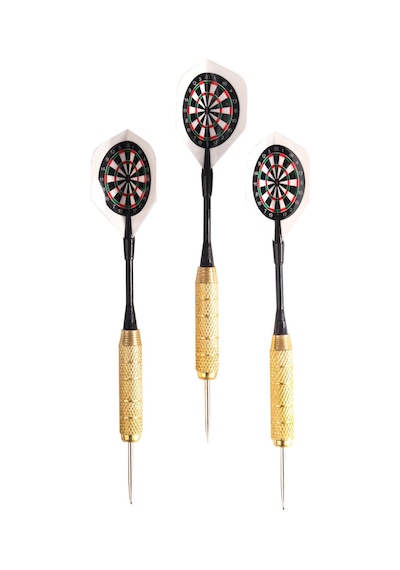 Delta Dart Oku 3'lü Set Çelik Uç + Pirinç Gövde+Renkli Kanat 22 G