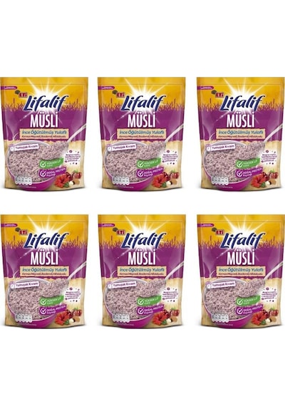 Eti Lifalif İnce Öğütülmüş Müsli Hibiskuslu 6 x 250 G