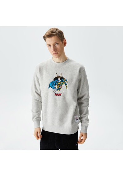 Huf Mutant Team-up Crewneck Erkek Gri Sweatshirt