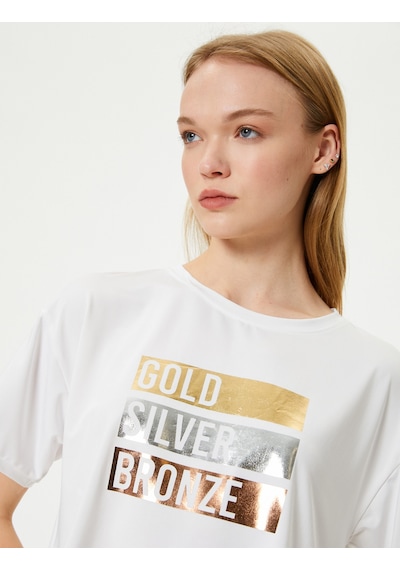 Koton Crop Tişört Slogan Baskılı Bisiklet Yaka Beyaz 4sak10305nk Beyaz Koton Crop Tişört Slogan Baskılı Bisiklet Yaka Beyaz 4sak10305nk Beyaz