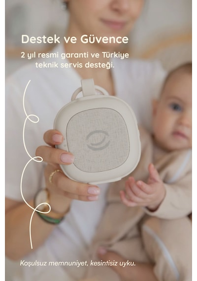 Plus Ağlama Sensörlü Beyaz Gürültü Cihazı 33 Sesli Anne Ses Kayıtlı Bebek Uyku Cihazı