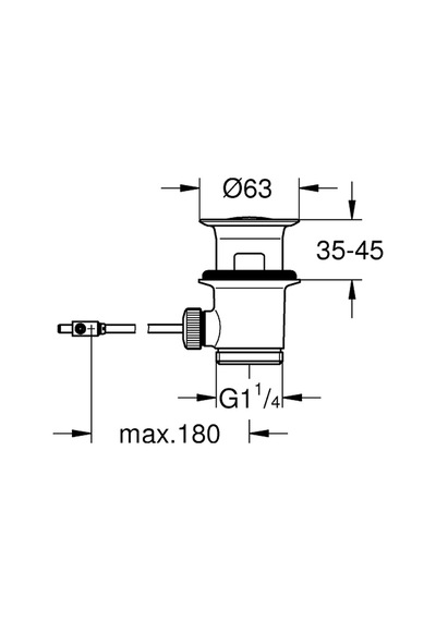 Grohe Sifon Kumandalı Lavabo Sifonu Yedeği Krom - 28910000