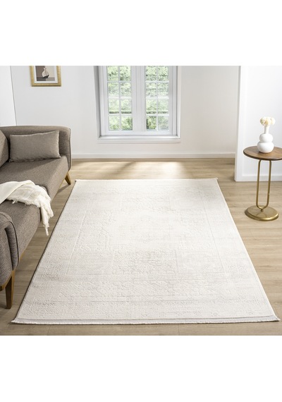 Mariesse Home Artes Serisi Bambu Dokulu Modern Sık Dokuma Makine Halısı Smart 12004 Krem