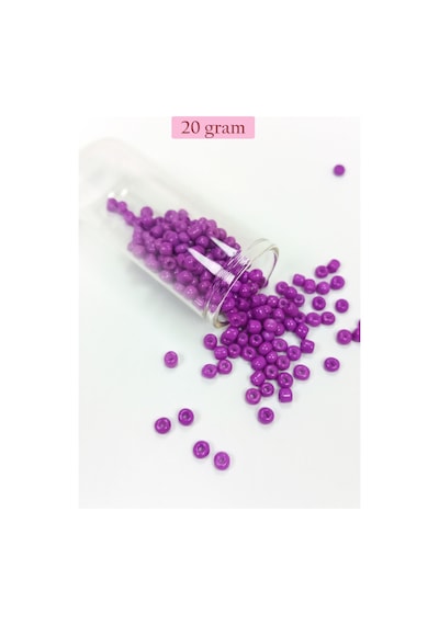 Dökme Cam Kum Boncuk Büyük Boy 6/0 4 Mm - 4 Renk - Toplam 80 Gram - Bnc411