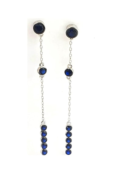 Sky Diamond Blue Creative Sapphire 925Ayar Gümüş Lüks Sallantılı