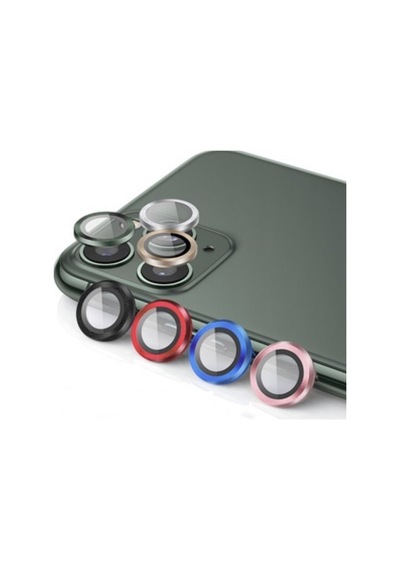 Apple Uyumlu   iPhone 14 Pro Max Kamera Koruyucu Lens Mercek Metal Çerçeveli 3lü Set Gold Altın