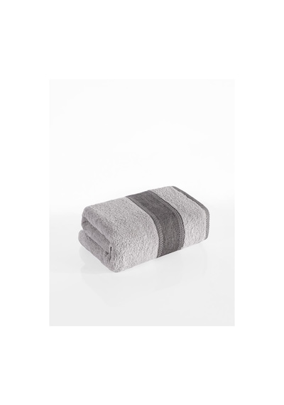 %100 Cotton Saç Havlusu Maura 50x90 Cm Açık Gri