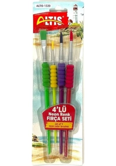 Altıs Neon 4'Lü Fırça Seti