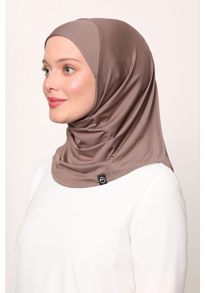 Melodi Scarf Kadın Tesettür Cimafit Nefes Alan Hazır Pratik Hijab Bone Vizon