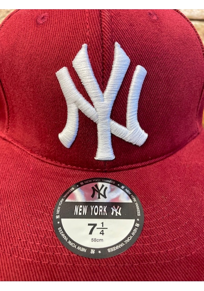 Hamze Ny New York Nakış Hip-hop Snapback Rapper Basket Beyzbol Şapka Cap Bordo