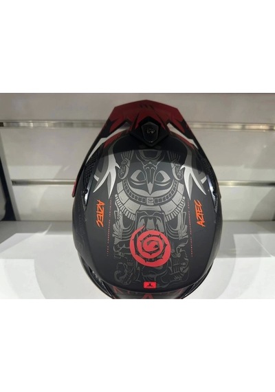 Mt Helmets Streetfıghter Sv Aztec B5 Motosiklet Kaskı Mat Siyah - Kırmızı