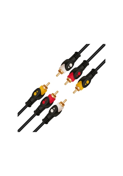 Powermaster 3 Rca + 3 Rca 1.5 Metre Poşetli Gold 1. Kalite Kablo