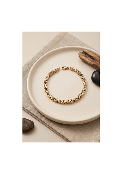 316l Çelik Gold Renk Kral Zincir Model Erkek Bileklik Tj-eb3814 Evimdeyokyok