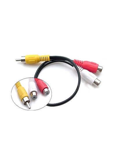 Anfi Y Kablo 1 Erkek Rca To 2 Dişi Rca Lale Kablo