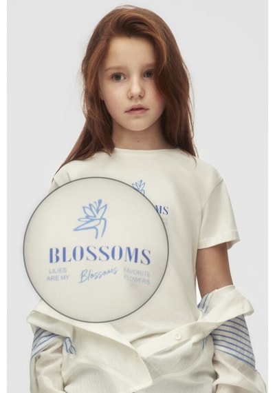 Xo Kids Kız Çocuk Tişort 8-14 Yaş 38421 Ekru