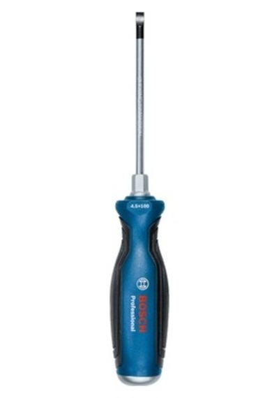 Darbe Başlığı Ve Ergonomik Tutamağa Sahip 100 Mm Düz Tornavida