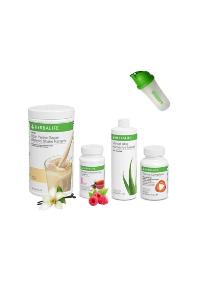 Herbalife Shake Vanilya - Çay Ahududu - Aloe Vera - Thermo - Shaker
