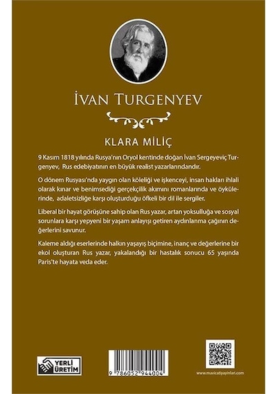Klara Miliç - İvan Turgenyev - Maviçatı (dünya Klasikleri)