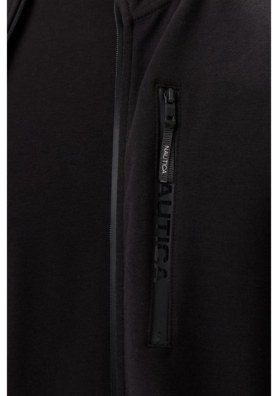 Nautica Erkek Siyah Classic Fit Fermuarlı Sweatshirt-11437 Siyah