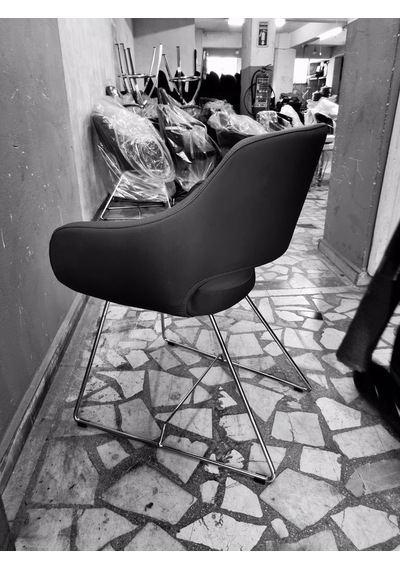 Bintaşmobilya Viva Antrasit Gri Deri Rahat Ofis Bekleme Sandalye Modeli