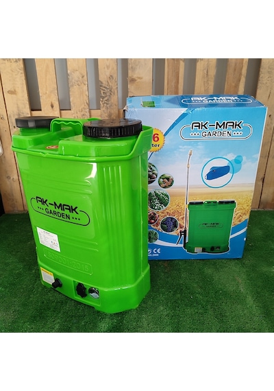 Ak-mak Şarjlı 16 Litre Sırt Pompası Basınç Ayarlı Sırt Pulverizatörü İlaçlama Makinesi
