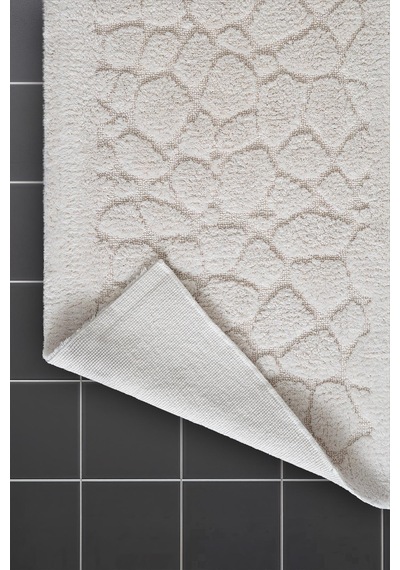 Lilly 2'li Pamuk Banyo Paspas Seti Yumuşak Dokulu Krem Yıkanabilir 60x100 + 60x50cm, Ll002w
