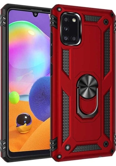 Galaxy Uyumlu A31 Kılıf Zore Vega Kapak Kırmızı