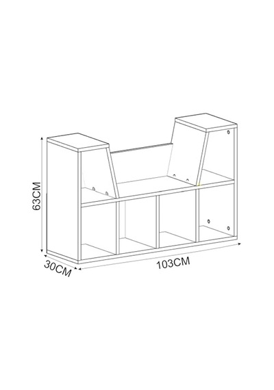 Minderli Kitaplık - Oturma Alanlı 103 Cm Minimalist Tasarım Genel Minderli Kitaplık - Oturma Alanlı 103 Cm Minimalist Tasarım Genel