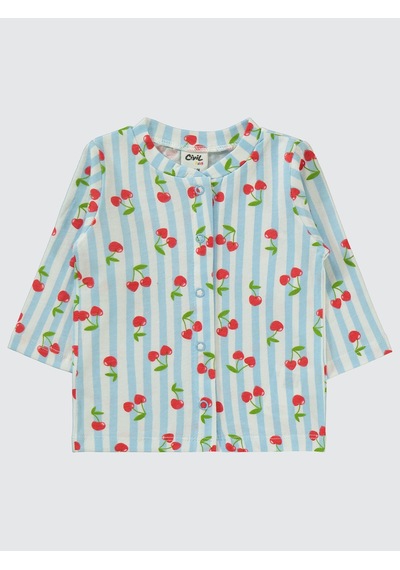 Civil Baby Kız Bebek Pijama Takımı 1-6 Ay Mavi Mavi