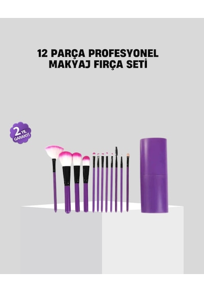 12 Li Profesyonel Makyaj Fırça Seti Ultra Yumuşak Sen Kıllı