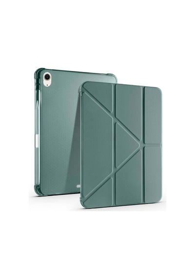 Apple Uyumlu iPad Air 11'' M3 2025 m2 2024 Üçgen Katlanabilir Kalem Şarj Bölmeli Standlı Kılıf Kapaklı