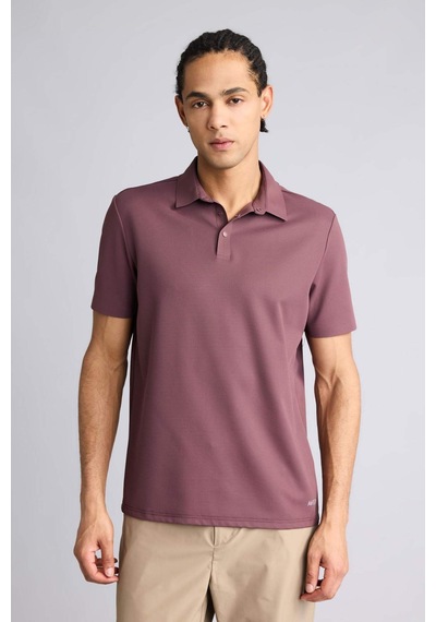 Defacto Standart Fıt Polo Yaka Sporcu Kısa Kollu Polo Tişört E9351ax26spbr475 Bordo-br475