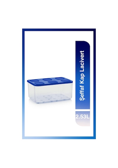 Tupperware Şeffaf Kap 2.53L Lacivert