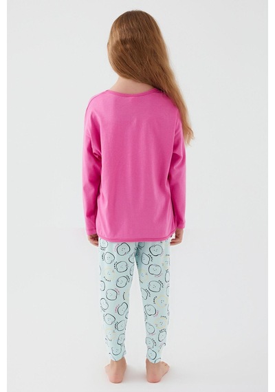 Roly Poly 3063 Pomme Apple Kız Çocuk Uzun Kol Pijama Takım Fuşya