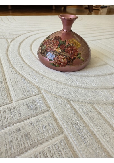 Bambu Krem Doğal Gerçek Bambu Kadife İnce Sık Dokuma Özel Kesim Salon Koridor Oturma Odası Halısı Krem