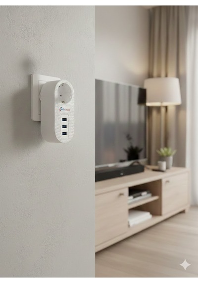 Akım Termal Çocuk Korumalı 3 Usb Girişli Tekli Priz Diğer