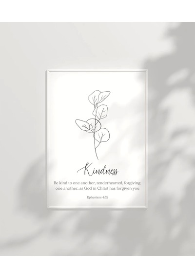 Çerçevesiz Poster Kindness Temalı Minimalist